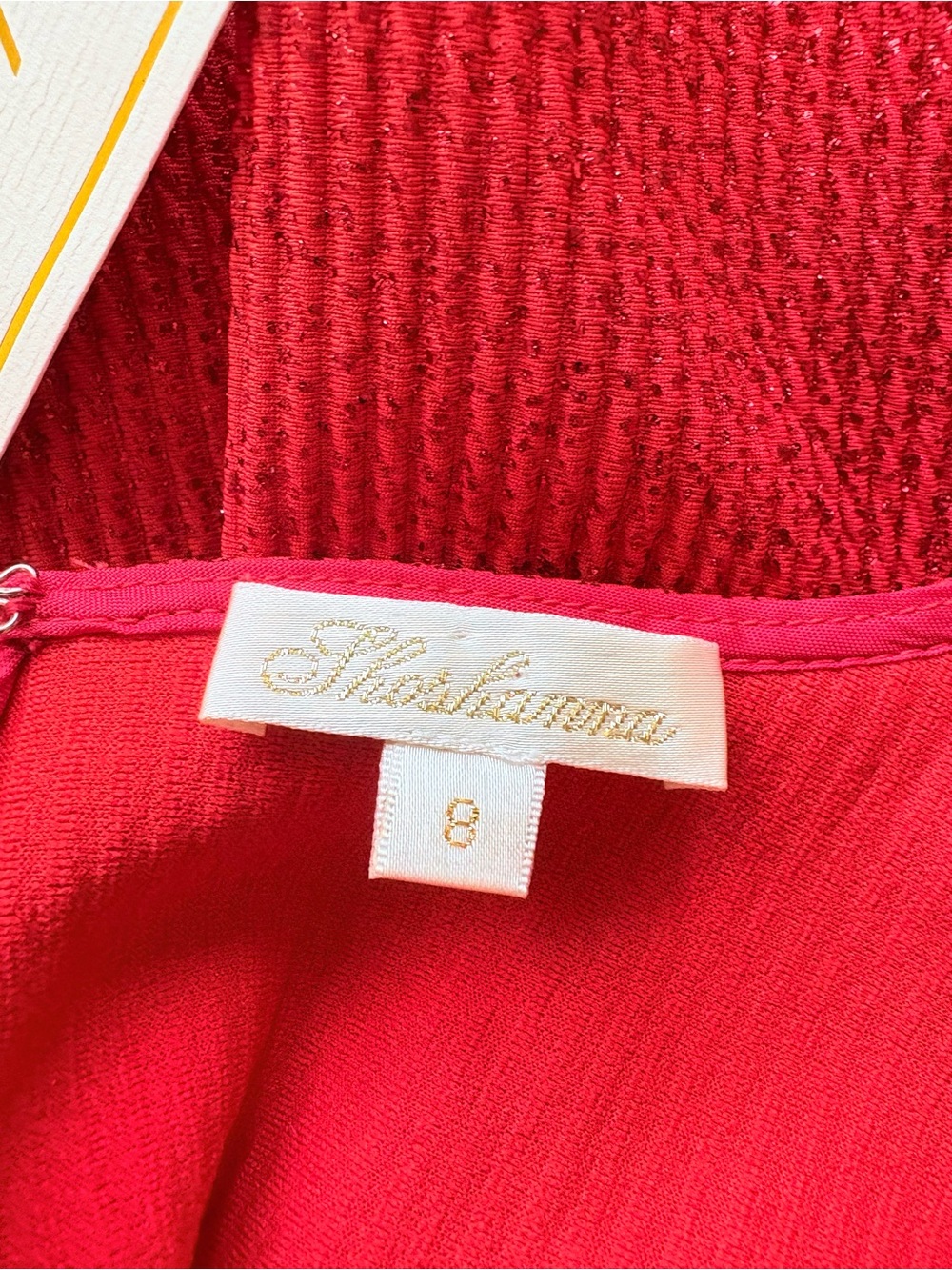 Shoshannana Red Mettalice knit Long Sleeves Bodycon Midi Dress 8 - Picture 4 of 9